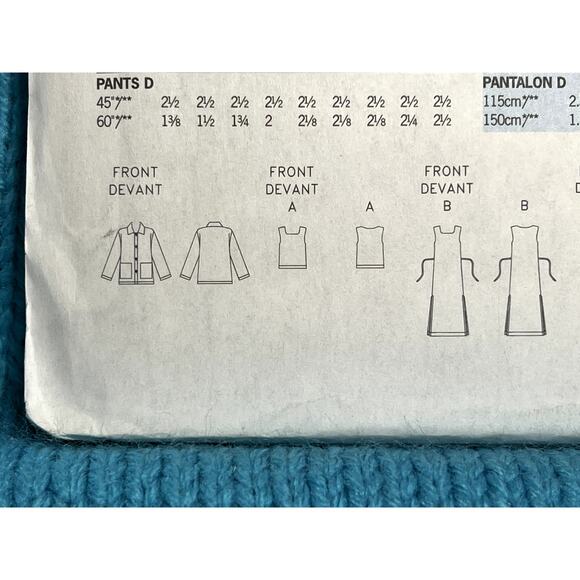 Butterick 3530 pattern top pants dress jacket sz 8 10 12 - Picture 10 of 11